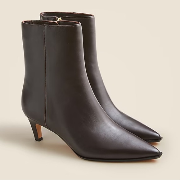 Used J. Crew Stevie ankle boots in leather CC055 - Picture 1 of 3